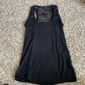Black lace tank
